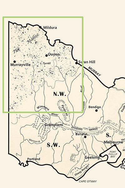 Map of the Mallee region of Victoria.